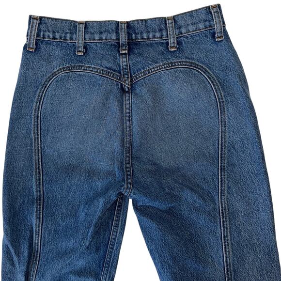 Agolde Blue Sydney Demin Saddle Straight Leg Button Fly Jeans Size 26 - Picture 6 of 15